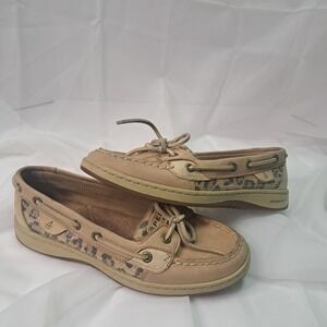 Sperry Topsider Sz 7 Angelfish Boat Shoe Leopard Outdoor‎ Nautical Casual Preppy